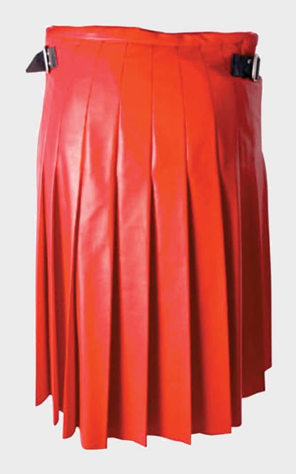 Leather Gladiator Red Warrior Kilt