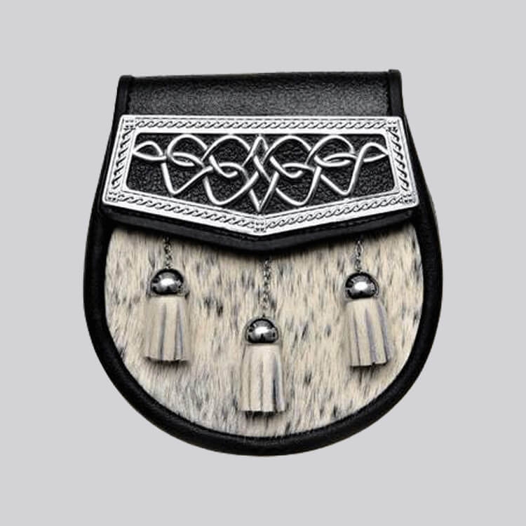 Calfskin Celtic Interweave Plate Sporran