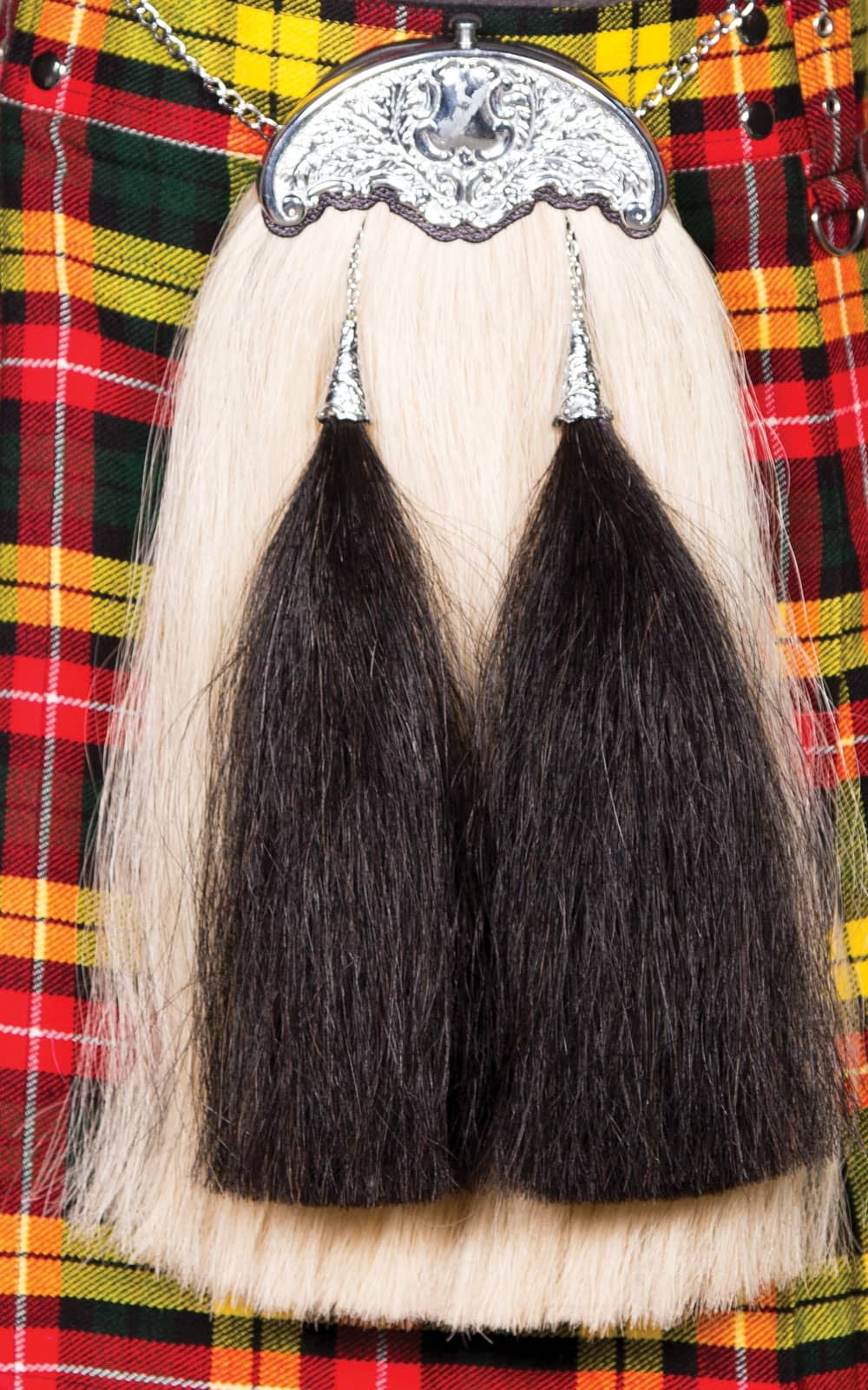 White Black Horsehair Sporran