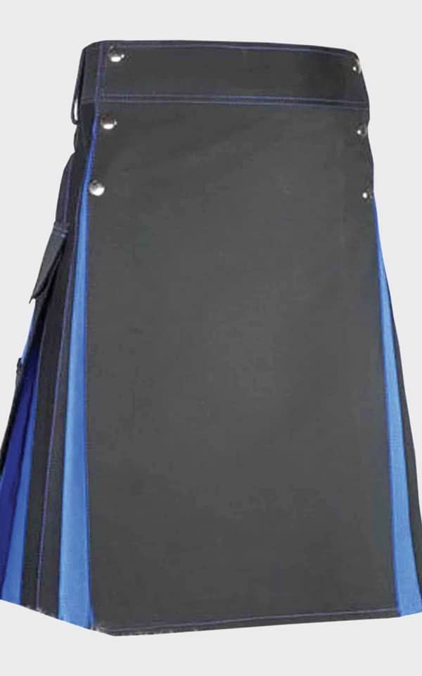 Traditional Black Blue Hybrid Kilt