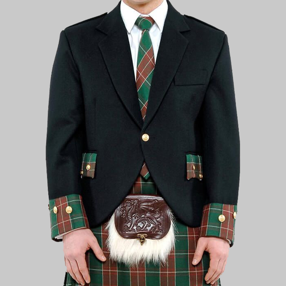 Welsh Argyle Kilt Jacket Waistcoat
