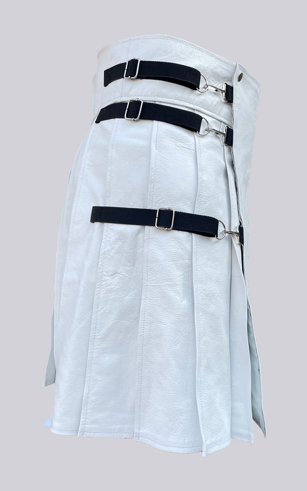 Green Leather Kilt For Men