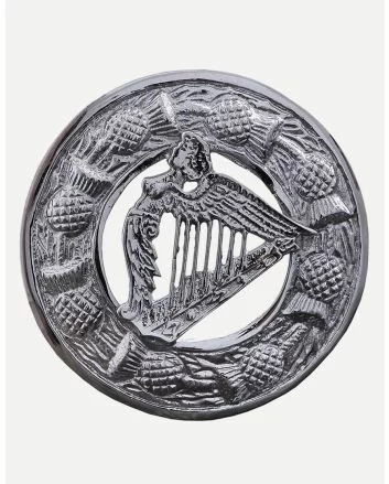 Thistle Ring Harp Brooch